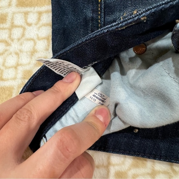 2/$25 American Eagle Dark Blue Stretch Cut Off Distressed Denim Jean Shorts 4 - Picture 14 of 16